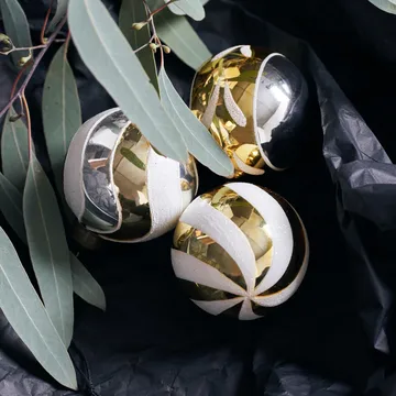 Glowi Christmas tree bauble Ø6 cm 6-pack - Gold - House Doctor