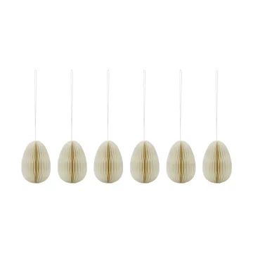 Honeycomb Easter eggs 6-pack - Off-white - House Doctor