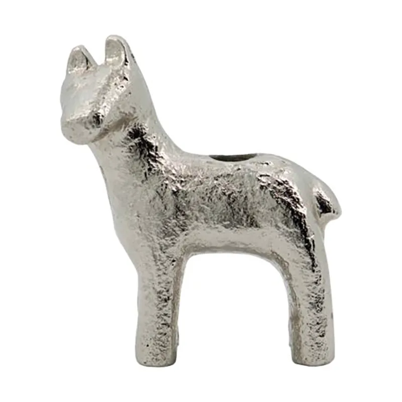Horse candle stick 7.5 cm, Antique silver House Doctor