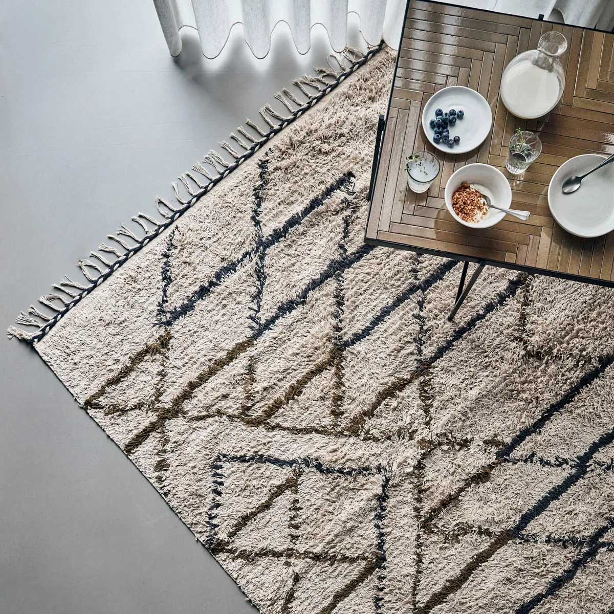 Indi rug, Off white, 140x200 cm House Doctor