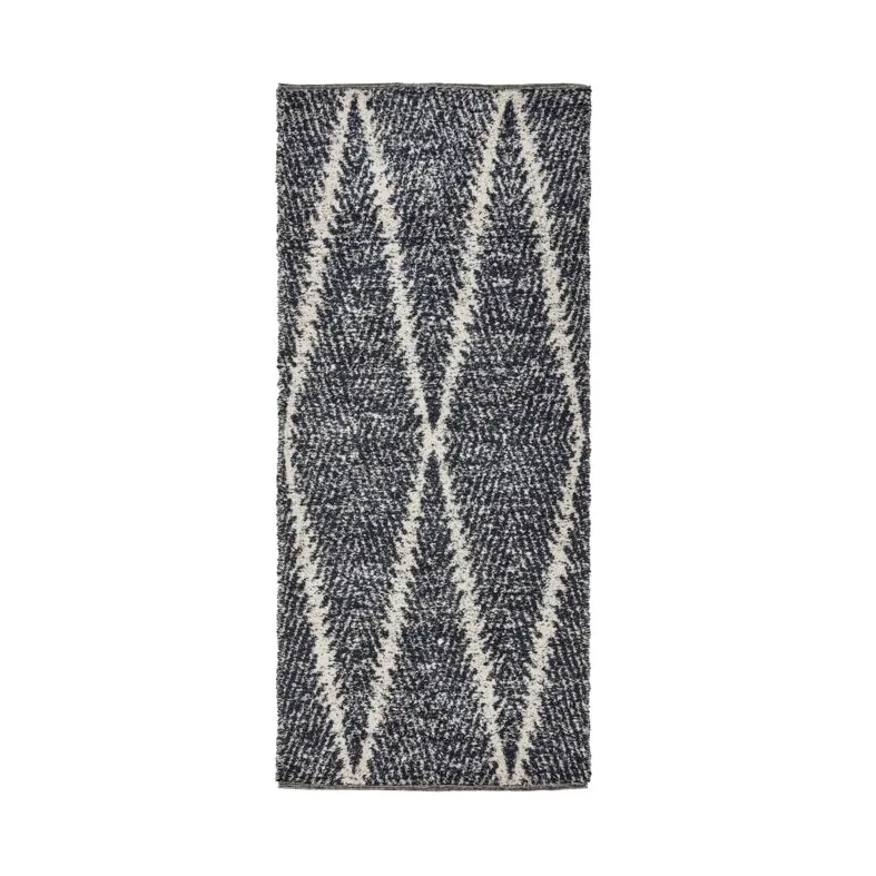 Kin rug, Black-off white, 90x200 cm House Doctor