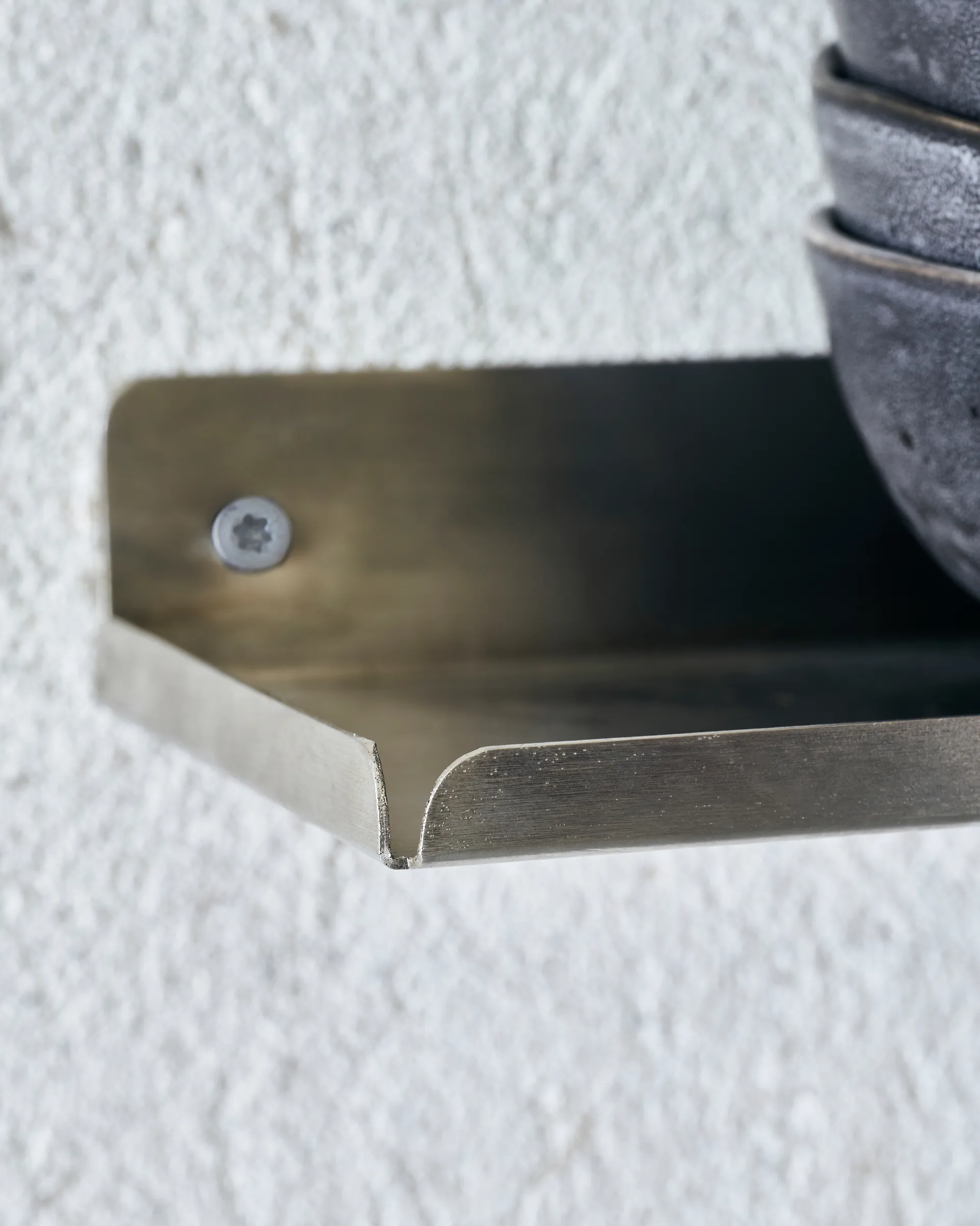 Ledge shelf 80 cm, Brushed silver House Doctor