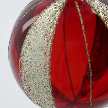 Multicolored Christmas Bauble Ø10 cm 4-pack - Wine Red - House Doctor