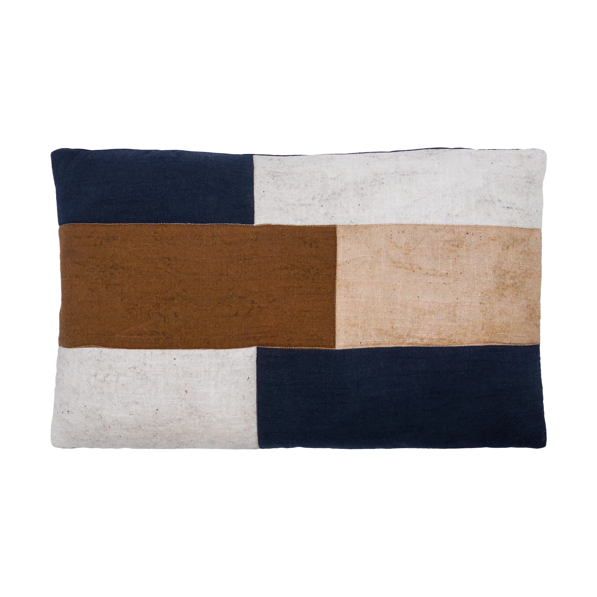 Patch cushion cover 30x50 cm, Black-sand-brown House Doctor