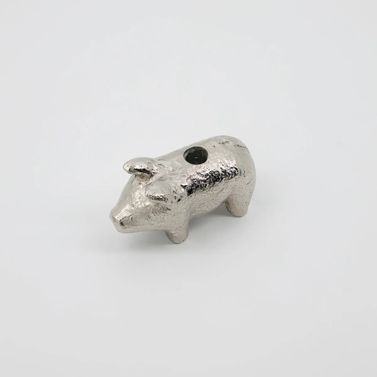 Pig candle stick 5 cm, Antique silver House Doctor
