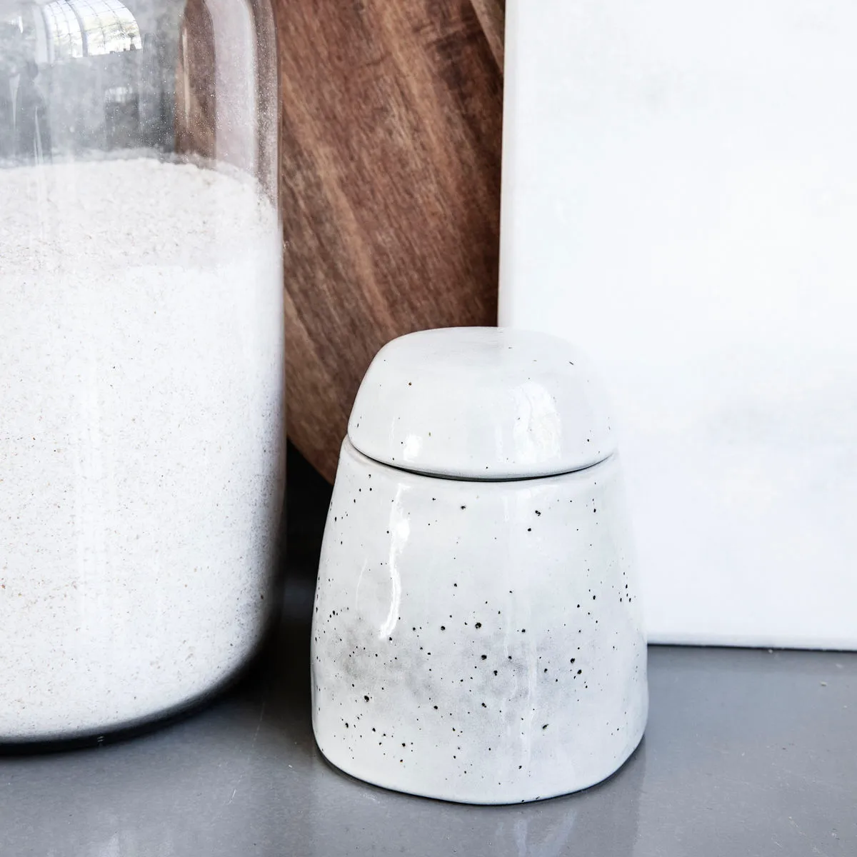 Rustic sugar bowl, Grey-blue House Doctor