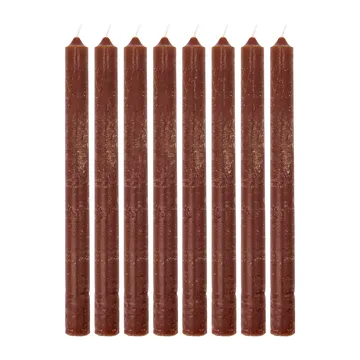 Rustic Wax light 25 cm 8-pack - Cognac - House Doctor
