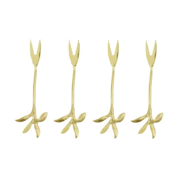 Serve serving fork 4-pack - Antique gold - House Doctor