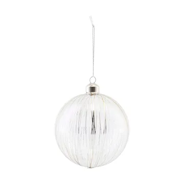 Silver lines Christmas bauble - Silver - House Doctor
