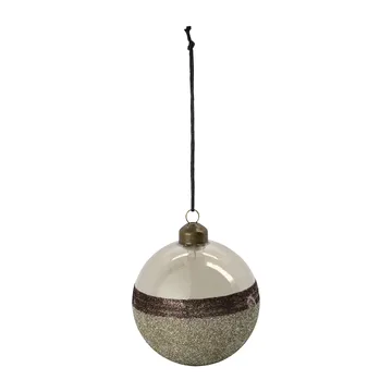 Stripe Christmas Bauble Ø8 cm - Sand - House Doctor