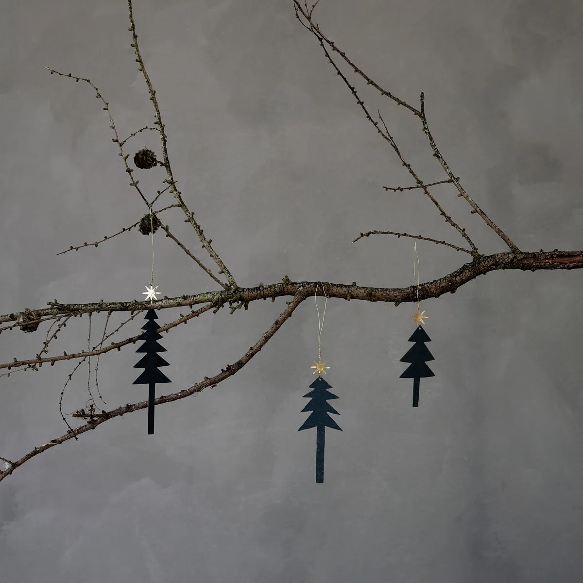 Tree with Star hanging decoration 3-pack, Black House Doctor