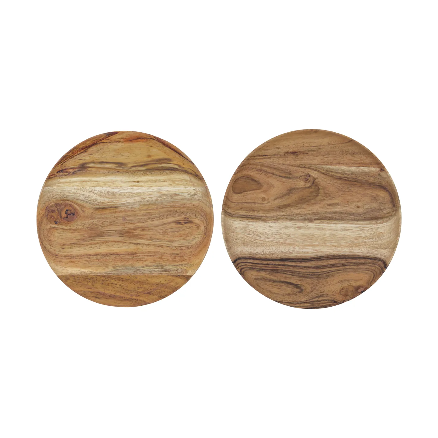 Wood tray Ø17.5 cm 2-pack, Nature House Doctor