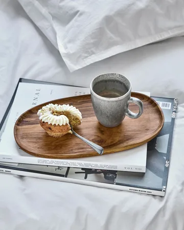 Wood tray 19x33 cm 2-pack - Nature - House Doctor