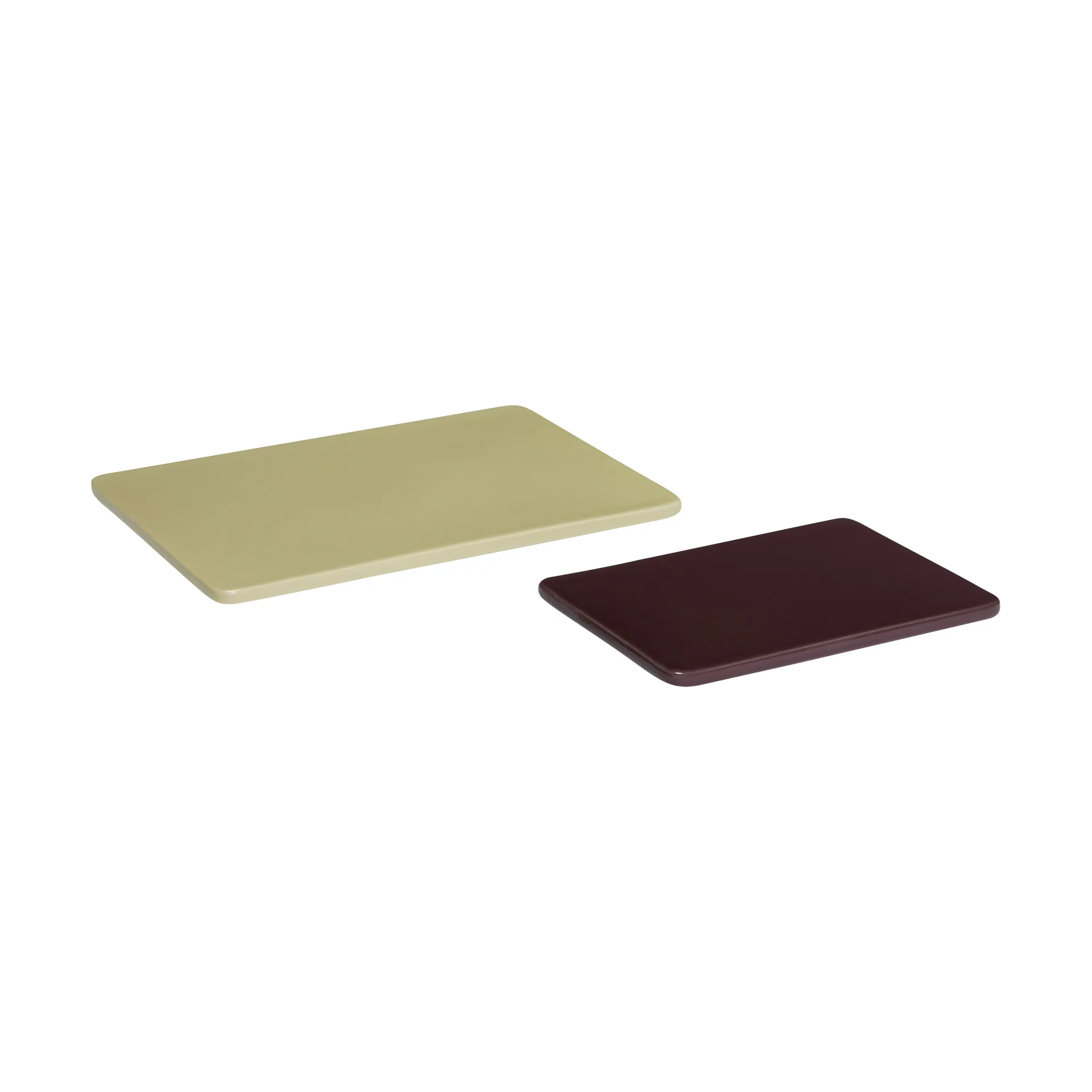 Amare coaster set 2 pieces large, Green-maroon Hübsch
