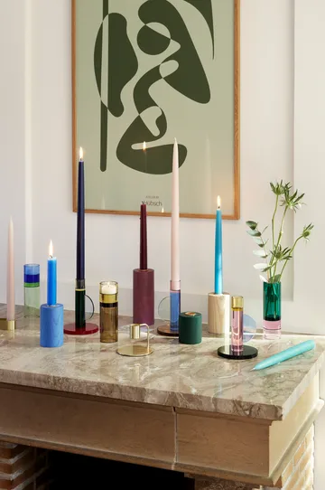 Astro candleholder - Blue - Hübsch