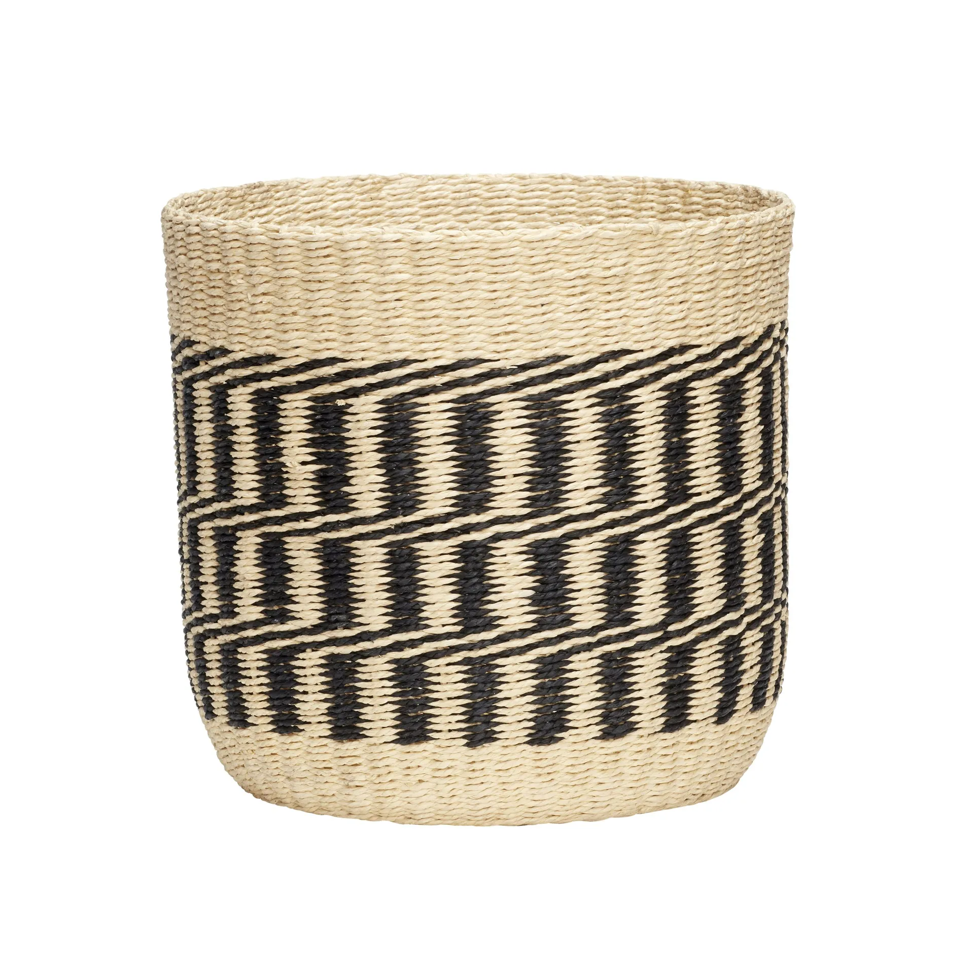 Basket round Ø33 cm, Black-nature Hübsch