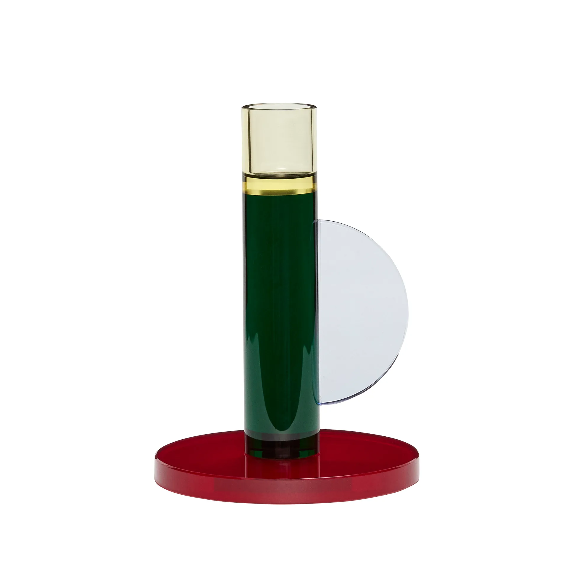 Candle holder Ø10x14 cm, Green-red Hübsch