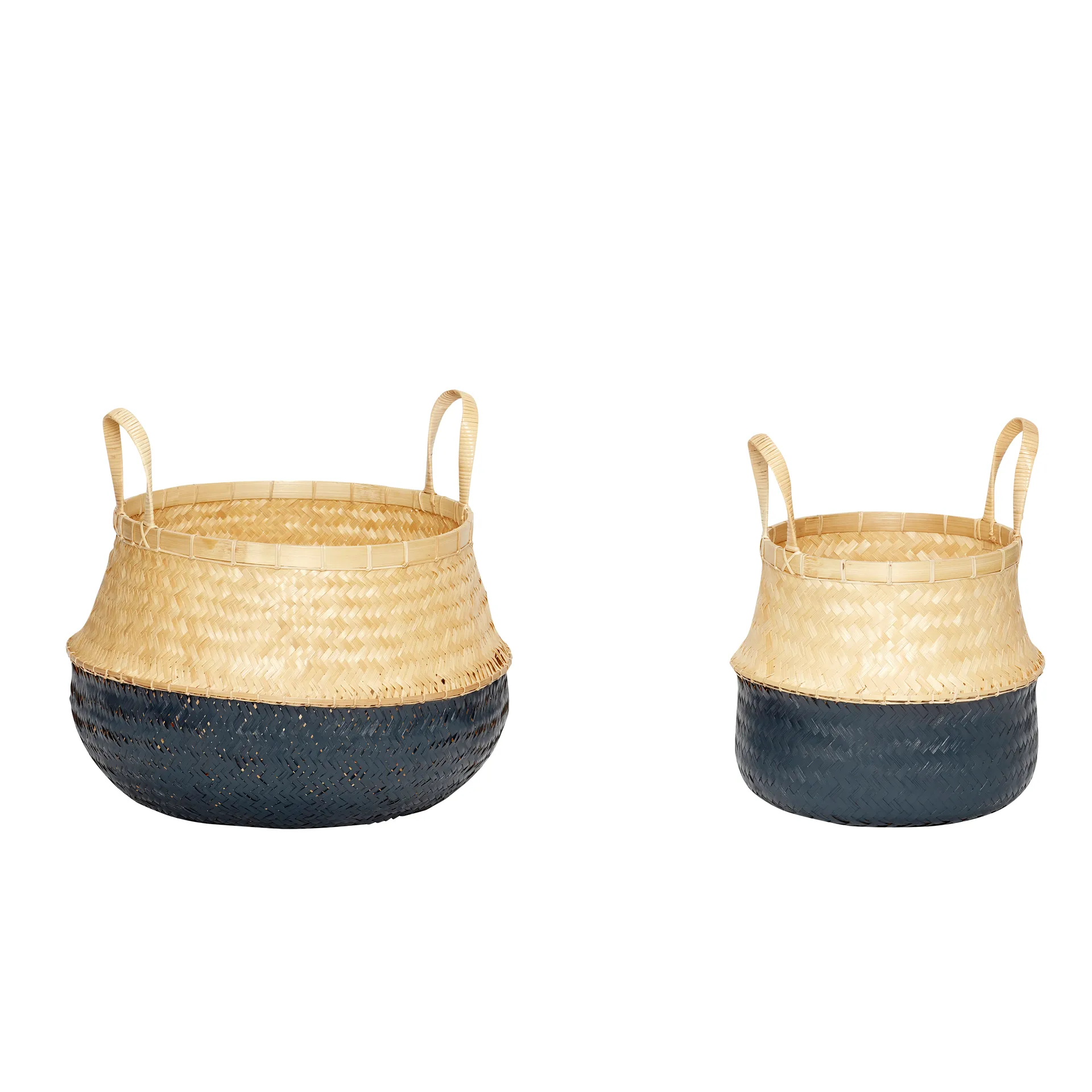 Hübsch basket 2-pack, Gray-nature Hübsch