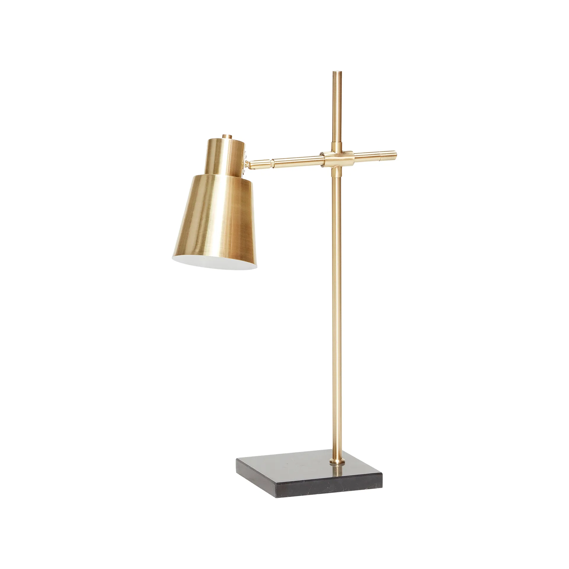 Hübsch table lamp 36x18 cm, Brass-black marble Hübsch