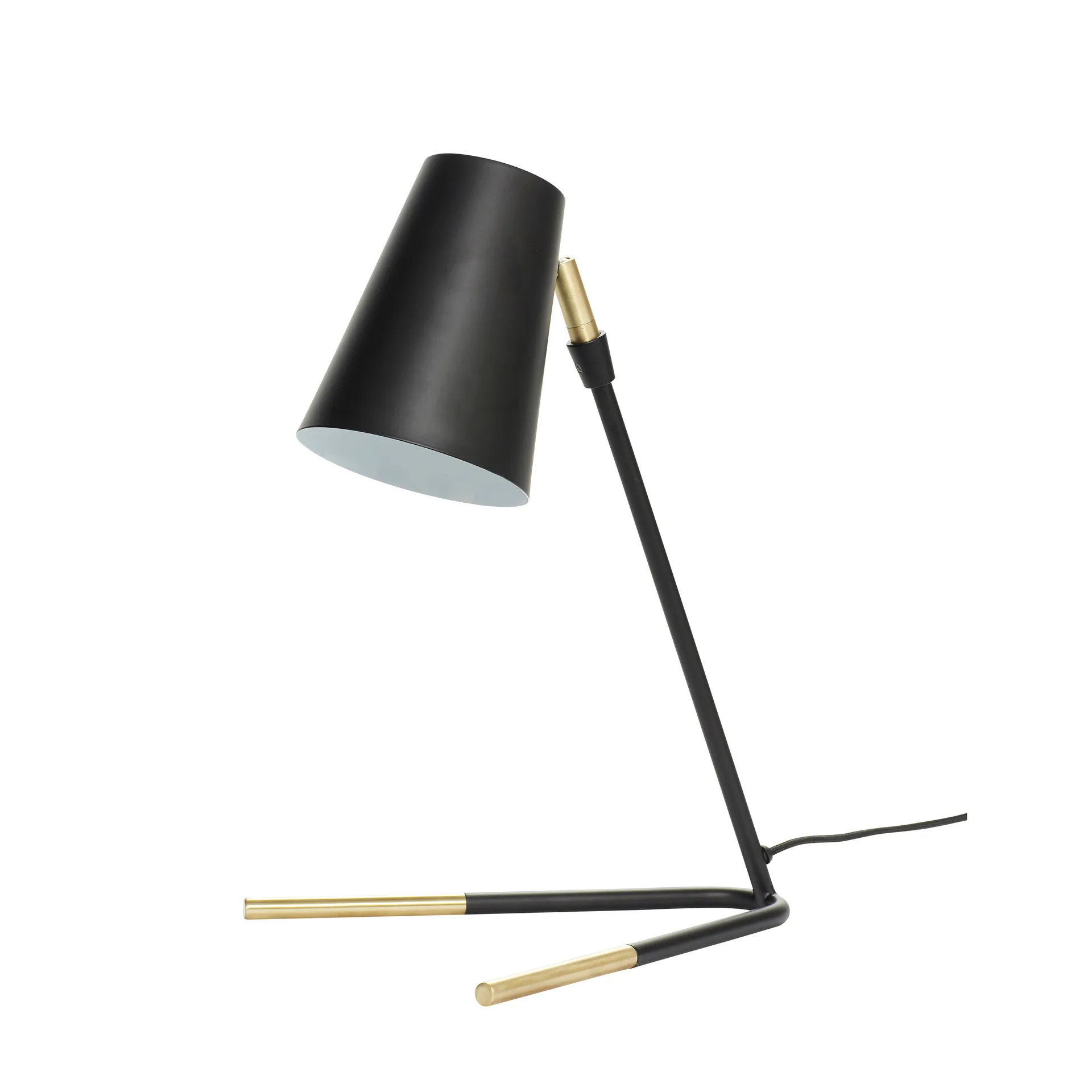 Hübsch table lamp H46 cm, Brass-black Hübsch