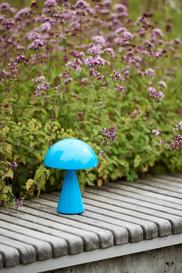 Mush portable table lamp - Blue - Hübsch