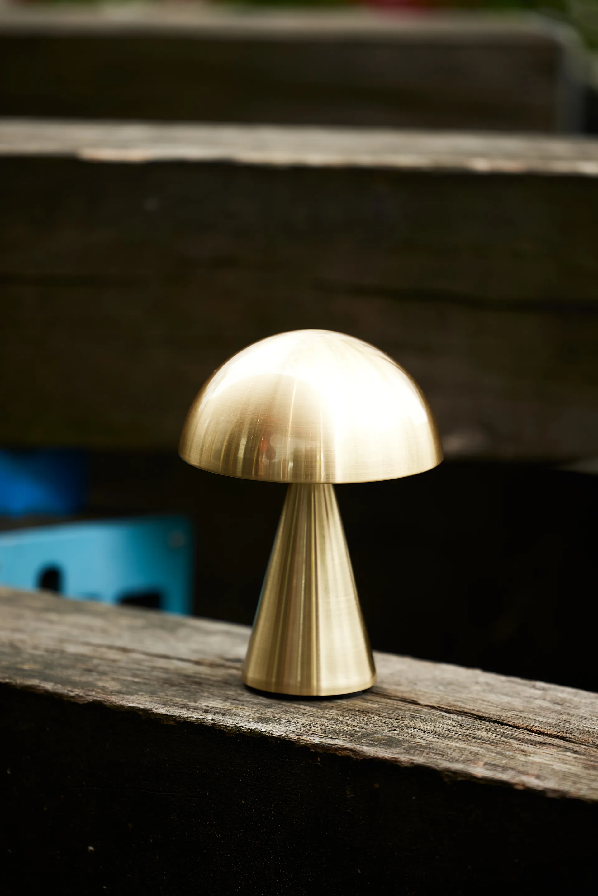 Mush portable table lamp, Brass Hübsch