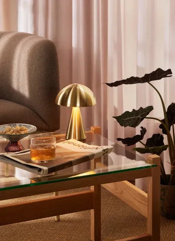 Mush portable table lamp - Brass - Hübsch