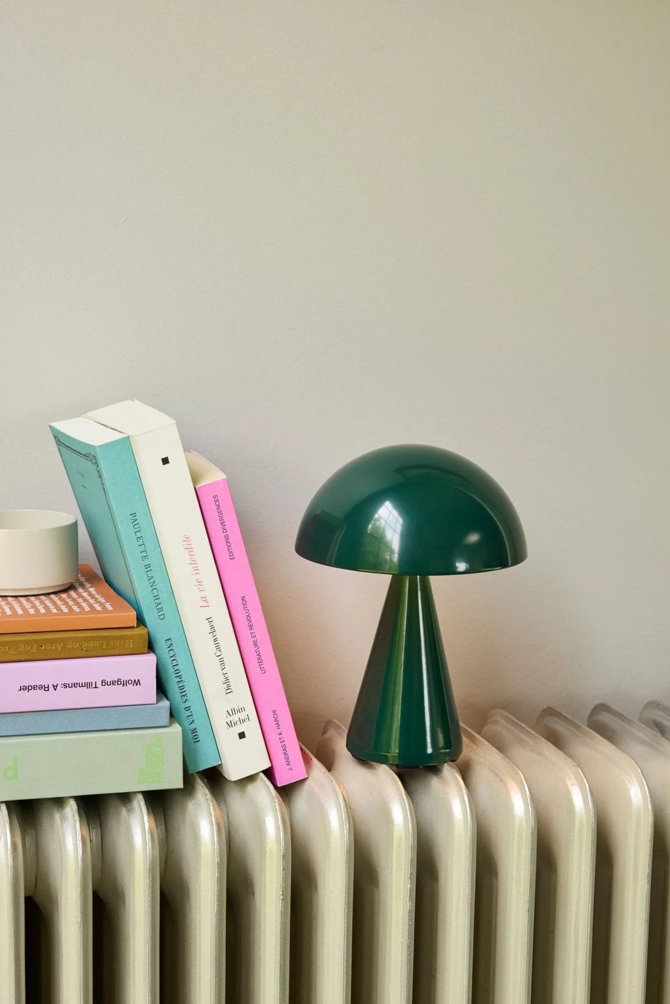 Mush portable table lamp, Dark green, 20 cm Hübsch