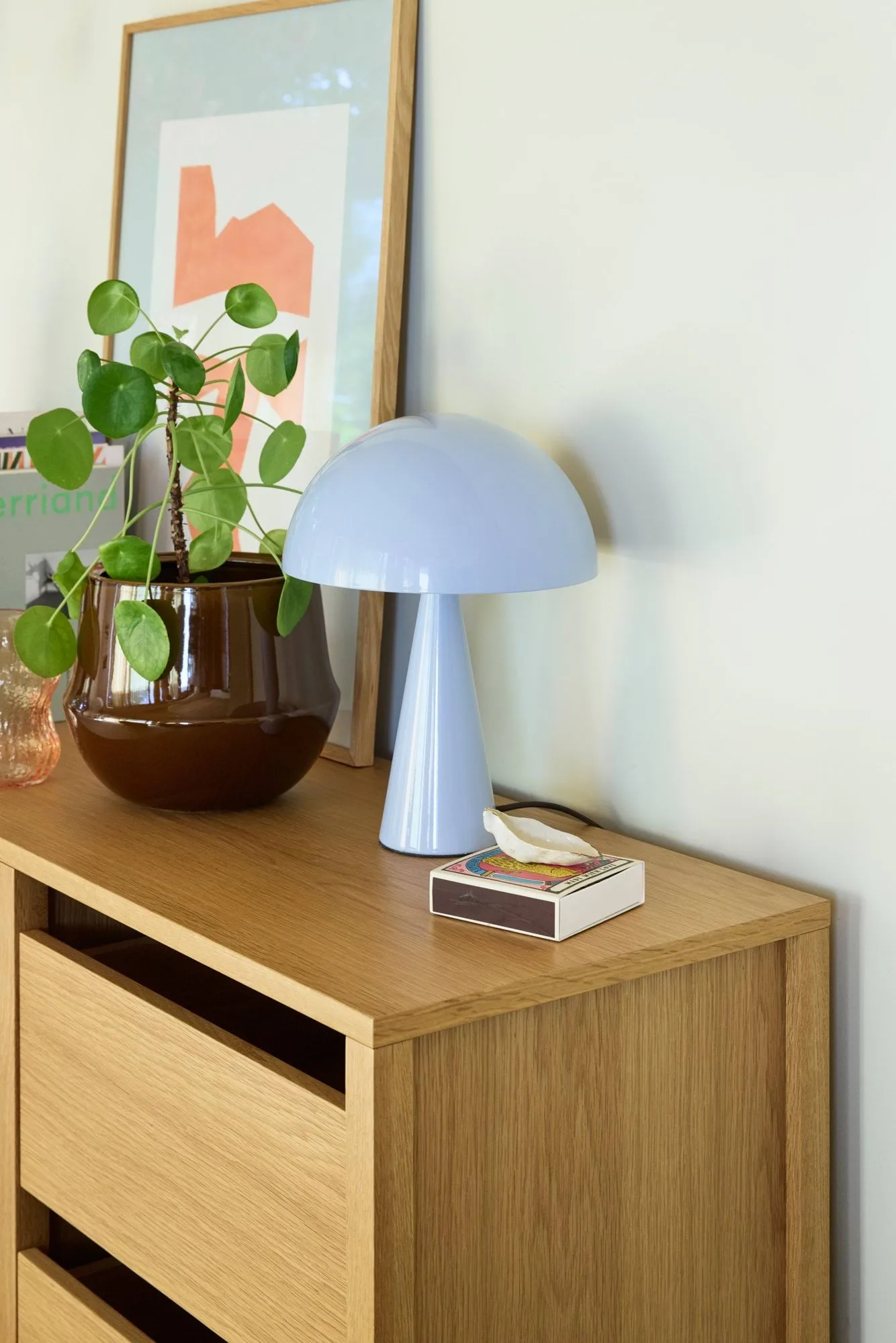 Mush table lamp, Ice blue, mini 34 cm Hübsch