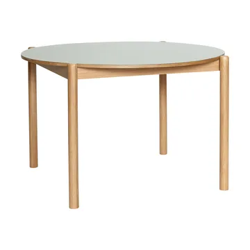 Oblique dining table - Grey, Ø126 cm - Hübsch