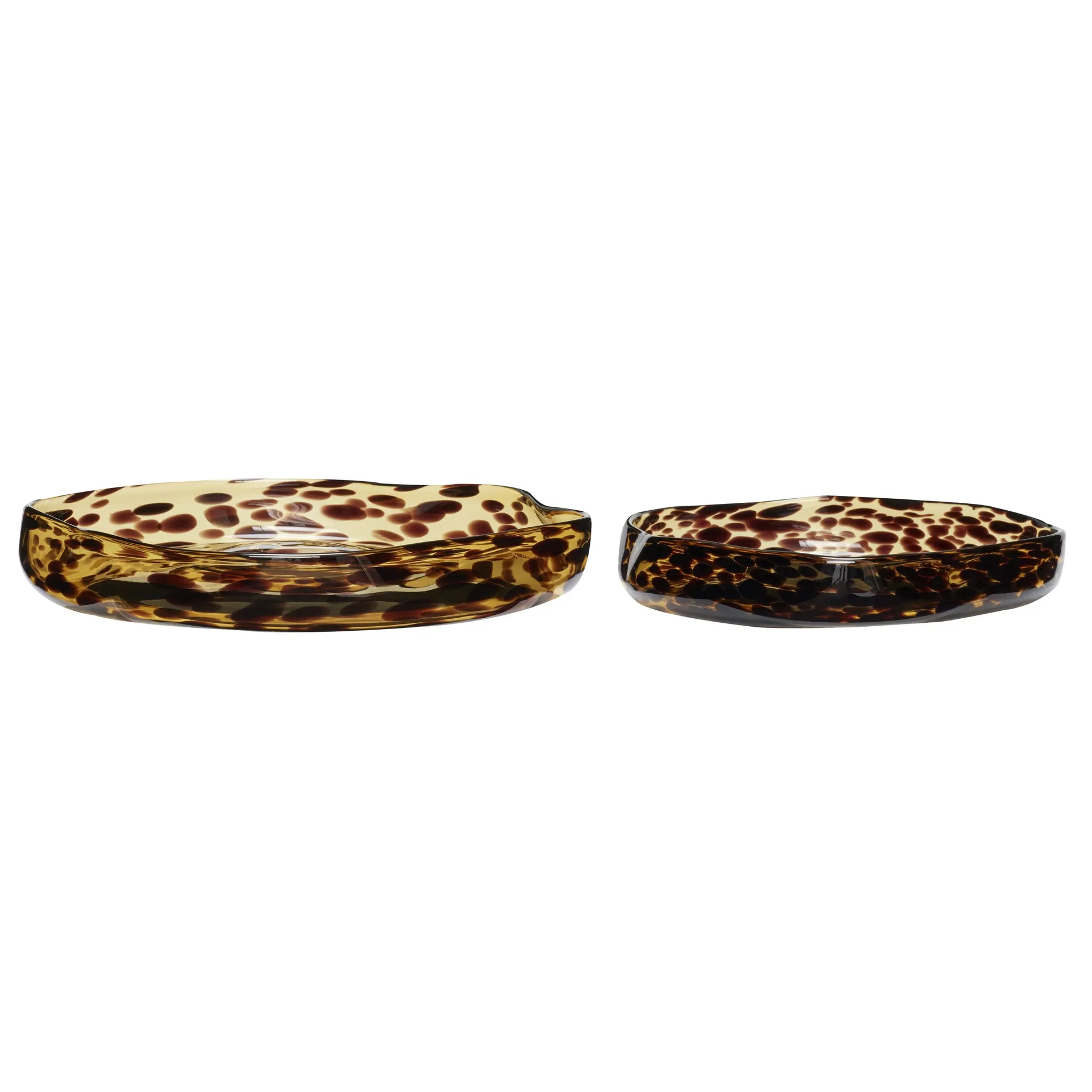 Round dish 2-pack Ø26 cm, Yellow-brown Hübsch
