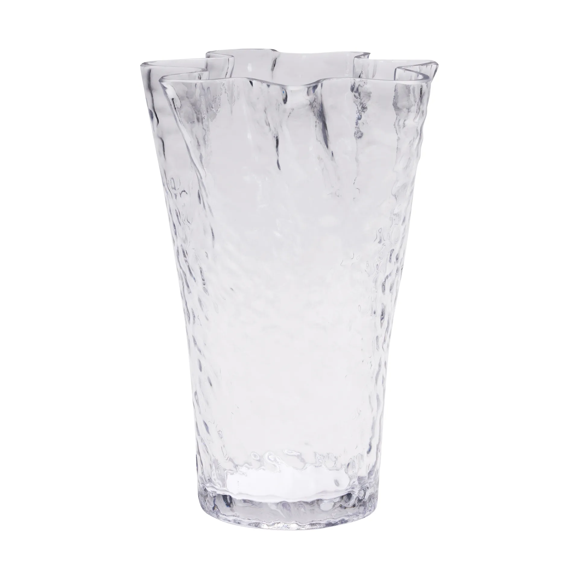 Ruffle vase, Clear Hübsch