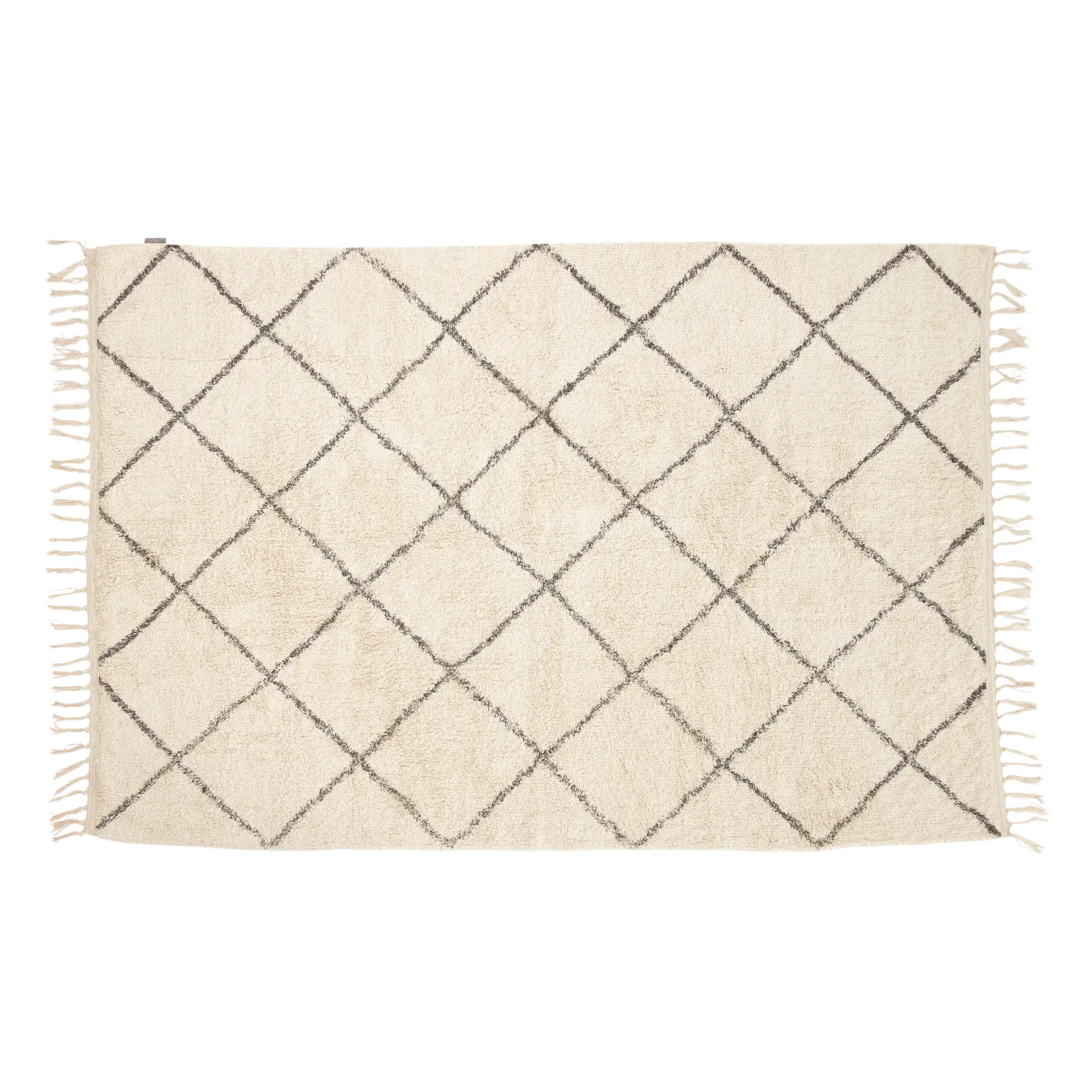 Rug 120x180 cm viscose beige, White-gray Hübsch