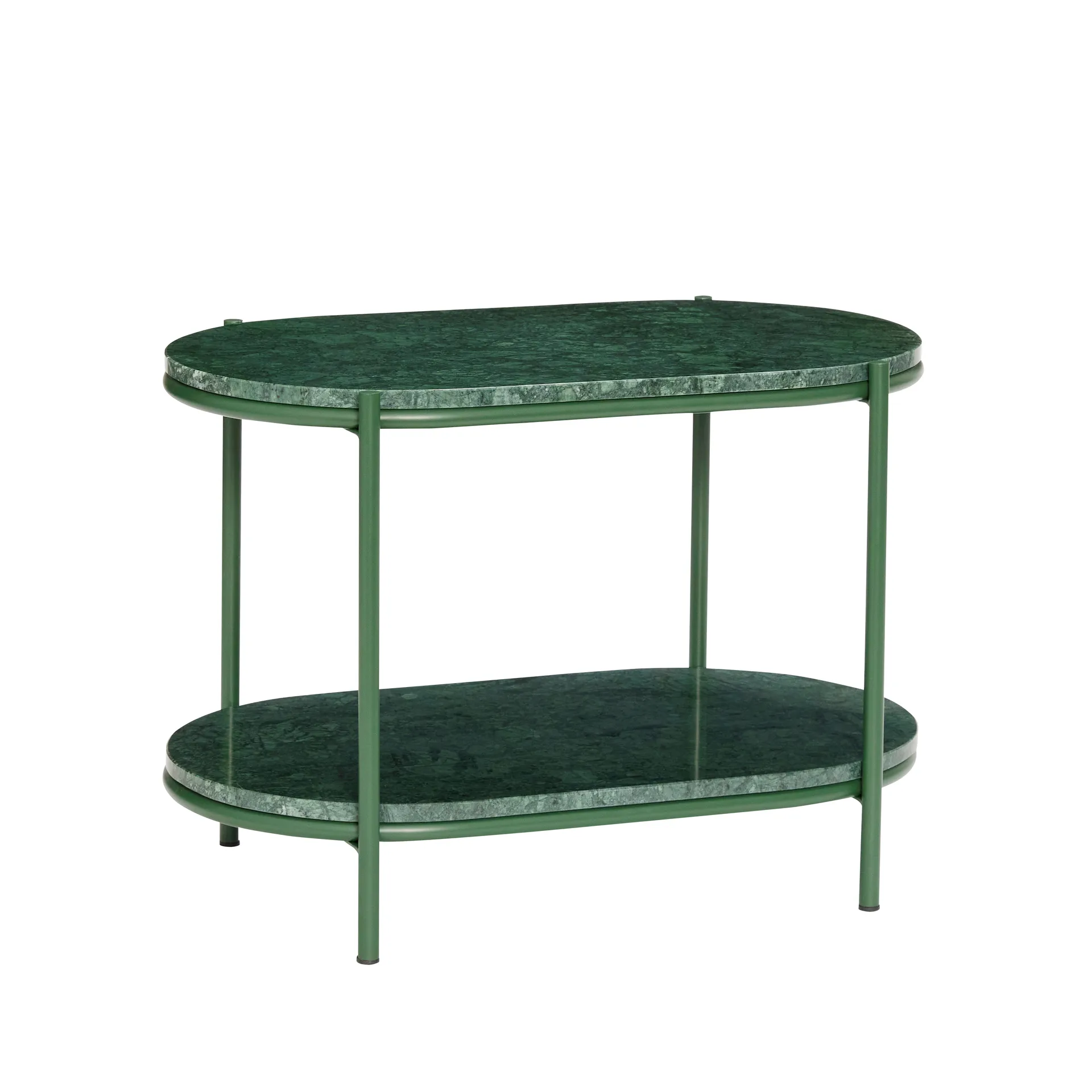 Side table 58x40 cm, Metal-green-marble Hübsch