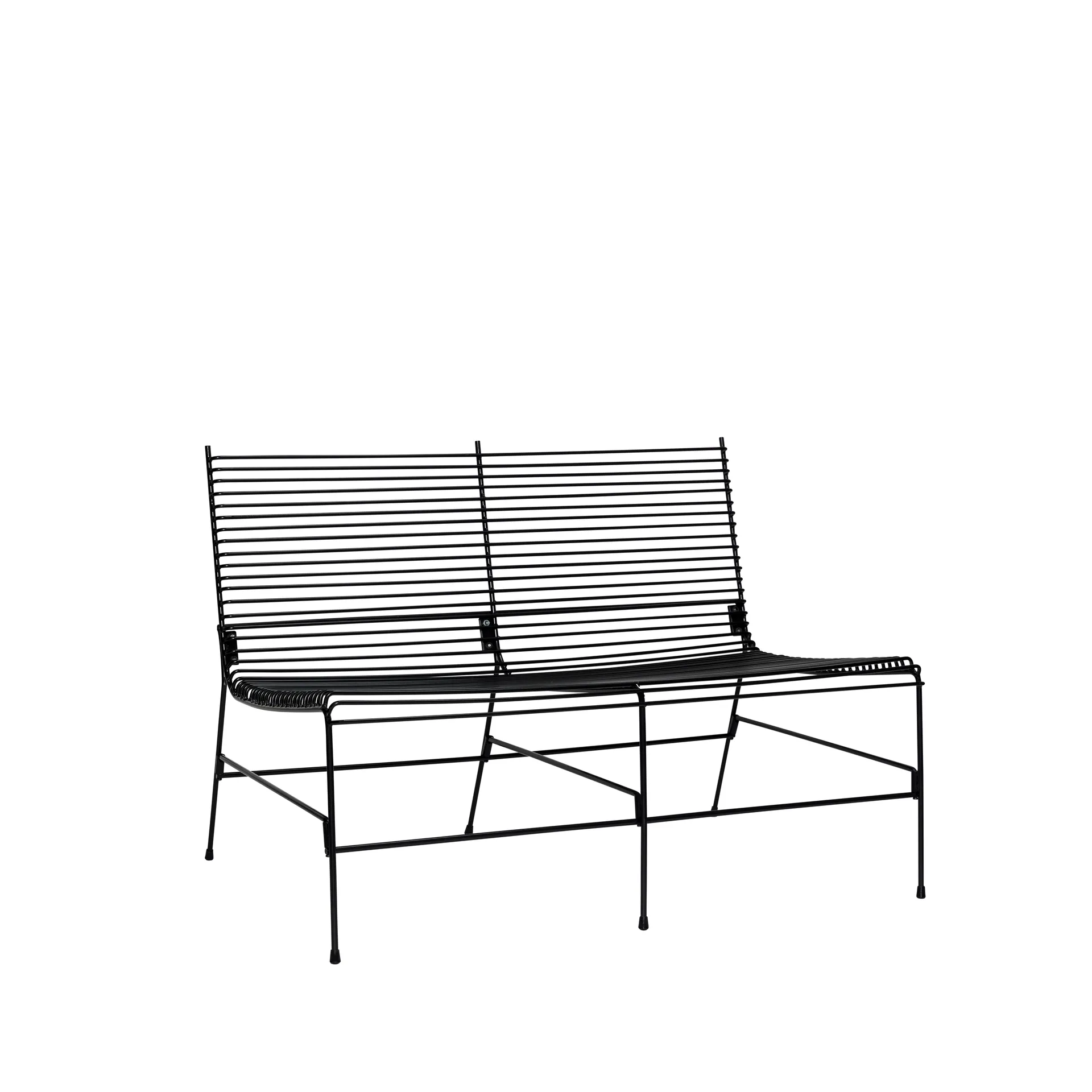 String bench outdoor 121x88 cm, Black Hübsch