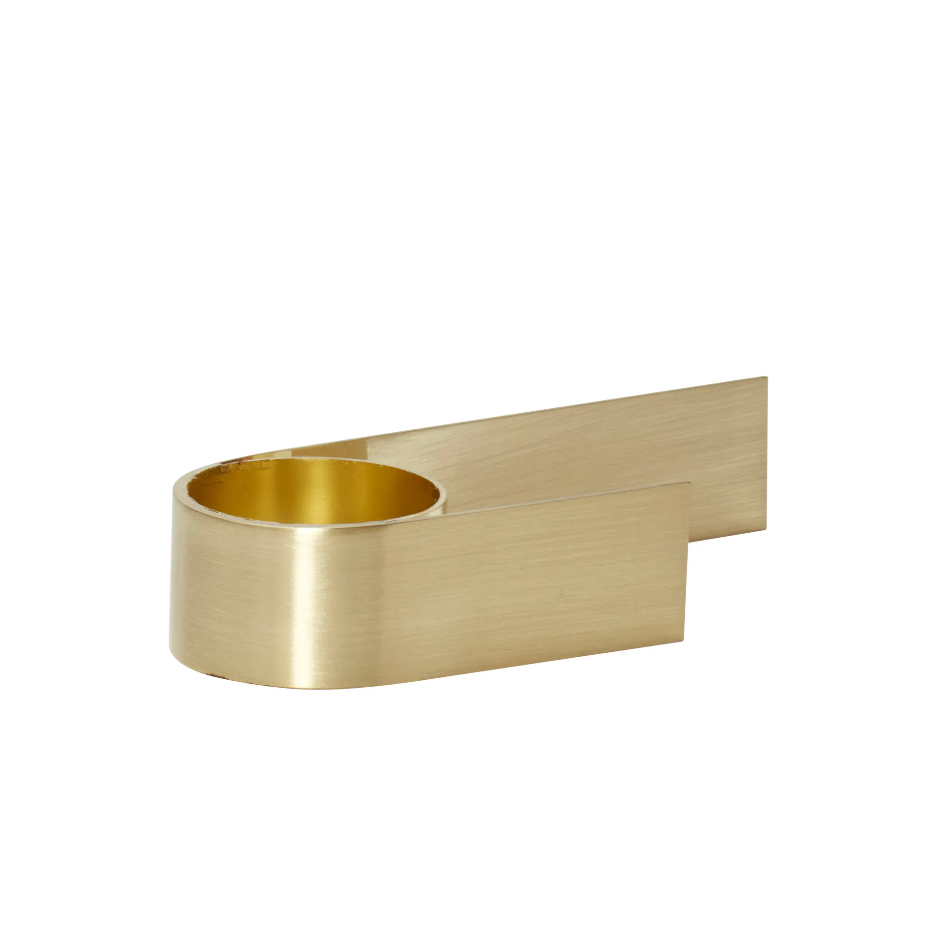 Tealight holder, Metal-brass Hübsch