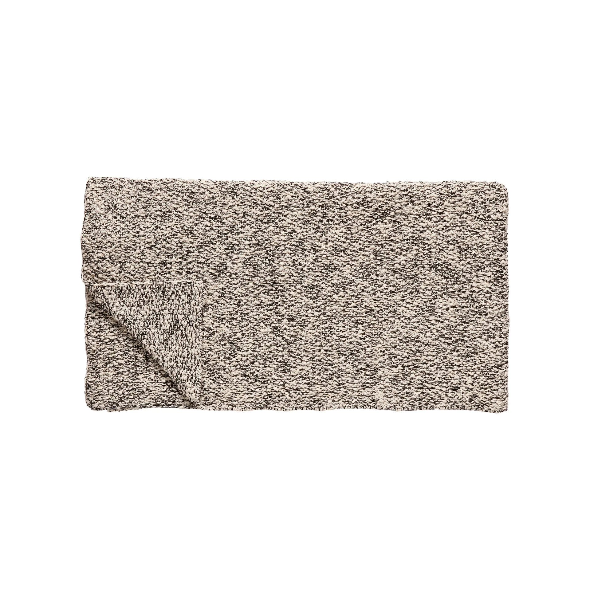 Throw hand-knitted 130x200 cm, Black-nature Hübsch
