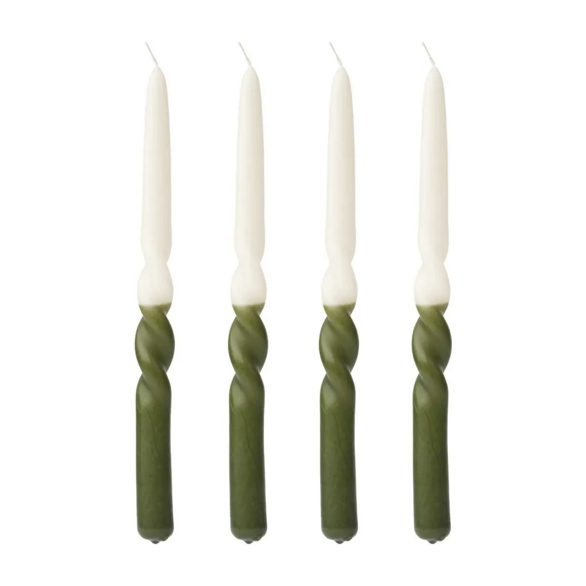 Humdakin twisted candle 30 cm 4-pack, Shell-fern Humdakin