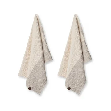 Humdakin Waffle kitchen towel 45x70 cm 2-pack - Light stone-shell - Humdakin
