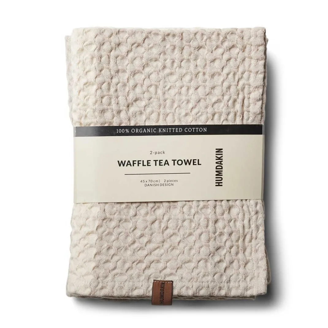 Humdakin Waffle kitchen towel 45x70 cm 2-pack, Light stone-shell Humdakin