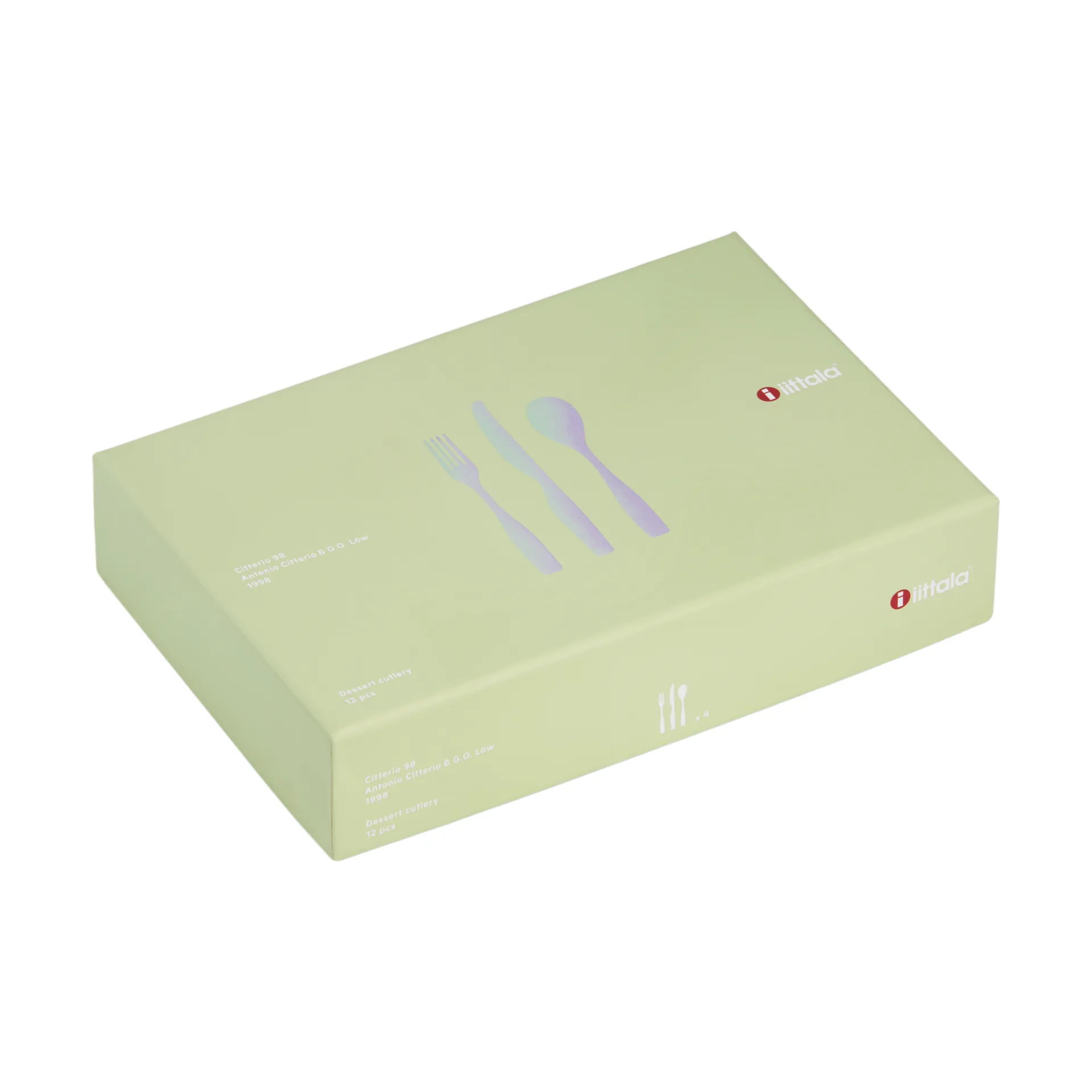 Citterio 98 dessert cutlery giftbox 12 pieces, Matte Iittala