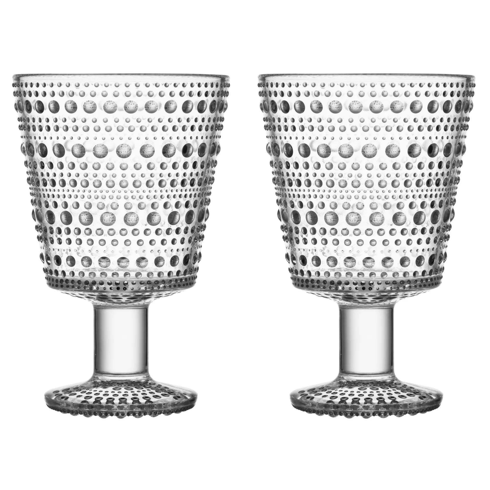 Kastehelmi drinking glass with stem 26 cl 2-pack, Clear Iittala