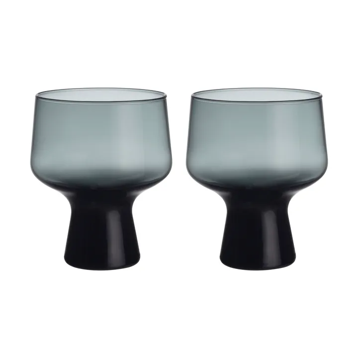 Solare glass on stem 29 cl 2-pack - Steel gray - Iittala