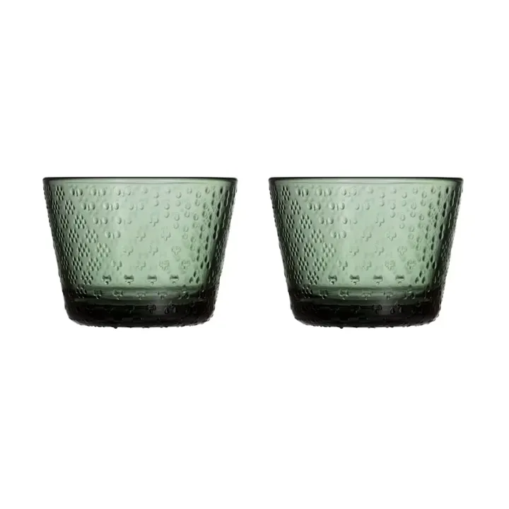 Tundra drinking glass 16 cl 2-pack - Pine green - Iittala
