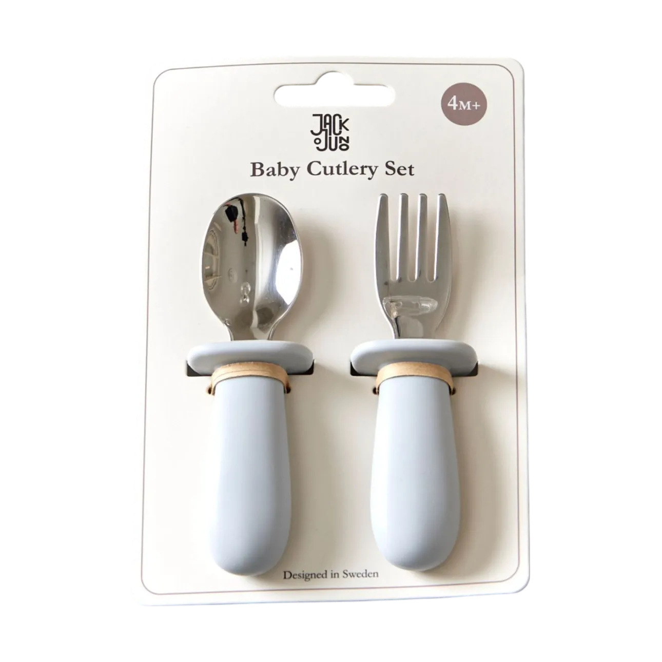 Baby cutlery set 2 pieces, Glacier grey Jack o Juno