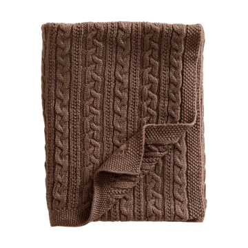 Knitted merino wool baby blanket 80x100 cm - Cookie - Jack o Juno