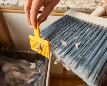 Cleantech wall-mounted dustpan brush - Stone - Joseph Joseph
