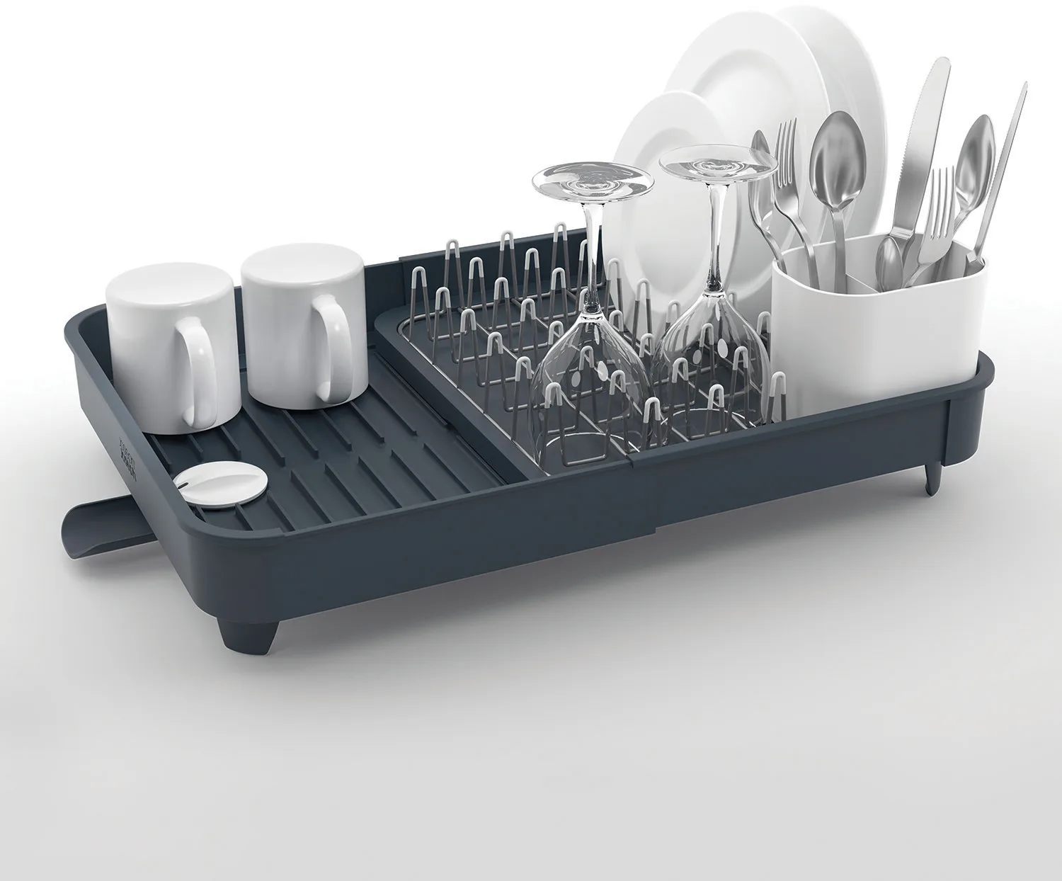 Extend pull-out dish rack, Grey Joseph Joseph