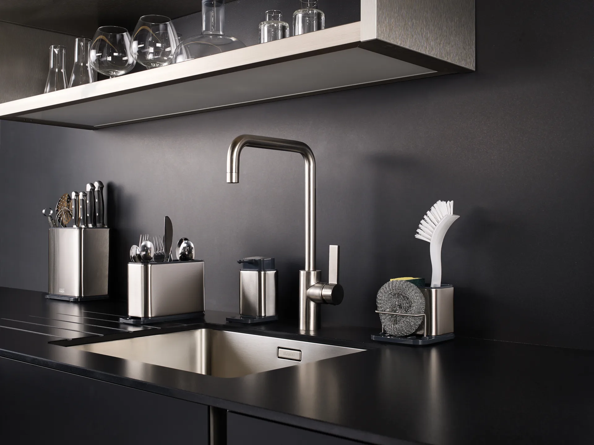 Surface sink organizer 18 cm, Stainless steel Joseph Joseph