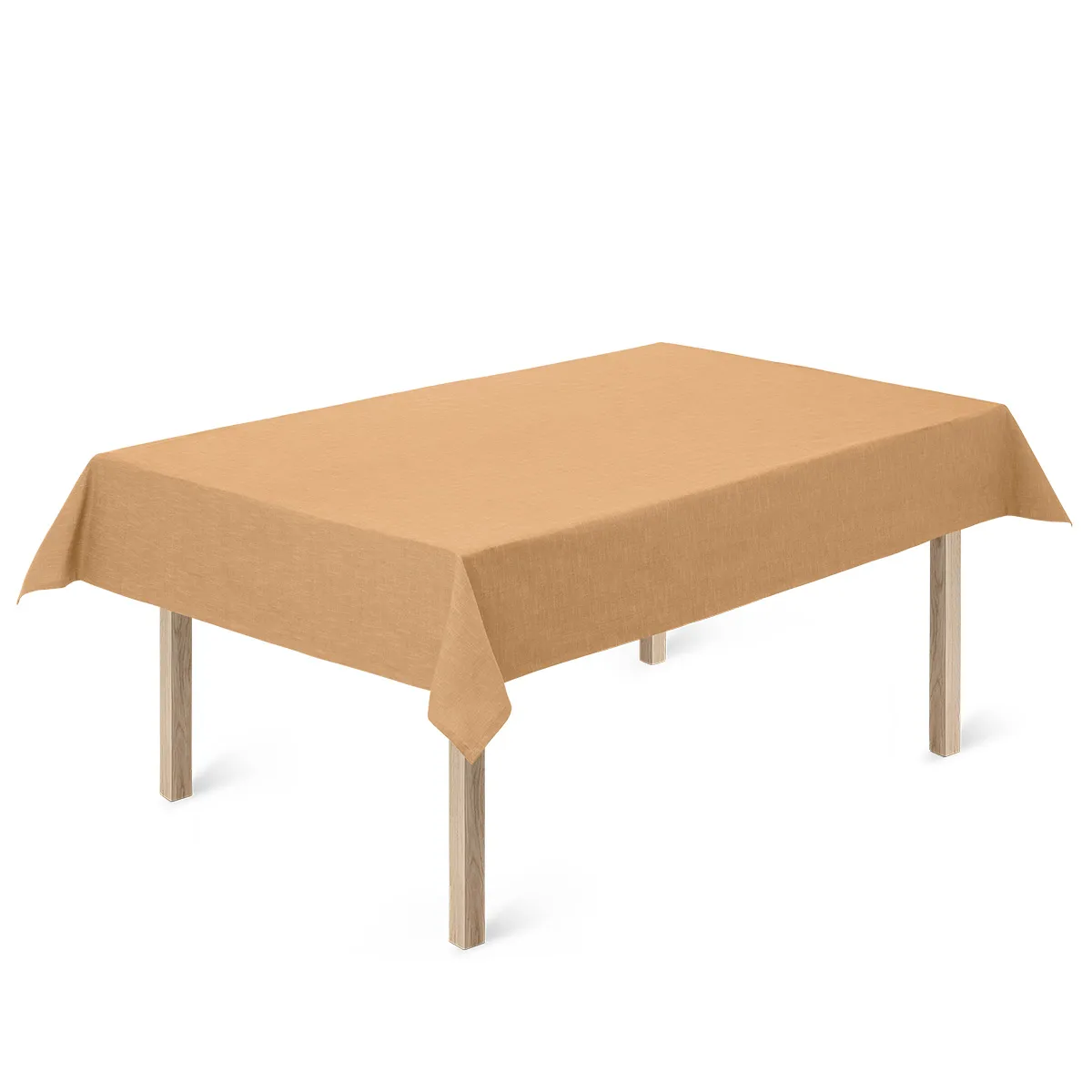 Basic cotton table cloth 150x370 cm, ocher Juna